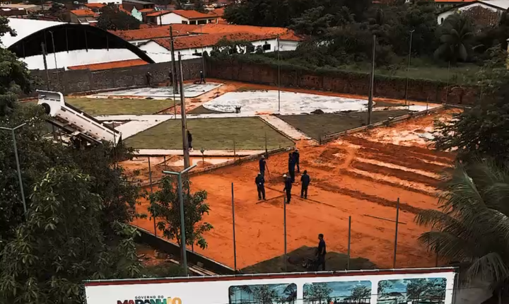 A nova praça do Paranã está tomando forma